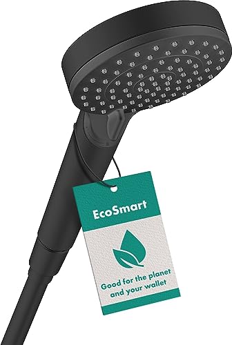 hansgrohe Vernis Blend 100 Pommeau de Douche économie d'eau, Douchette à main Vario EcoSmart 9 l/min, noir mat, 26340670