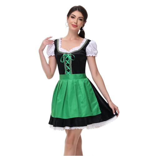 Robe Dirndl Oktoberfest femme costume traditionnel allemand de fête de la bière bavaroise