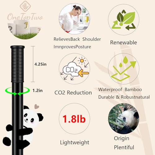 Mobility Stick-Yoga Stick Bamboo 5ft Long-Stretching Stick-Workout Stick Exercise Bar-Pilates Stick-Balance Fitness Stick-Yoga Dowel Rod Shoulder Mobility- Physiotherapy Stick-Posture Corrector Stick