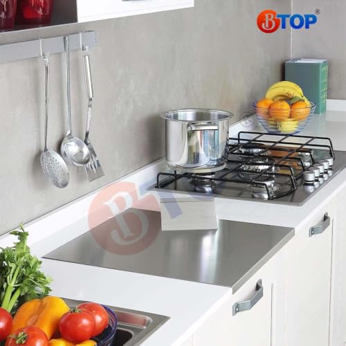 Image of Btop Stainless Steel Counter Top Chopping Board | Kneading Board for Chopping with Lip Bend | Vegetable,Fish,Cutter Board