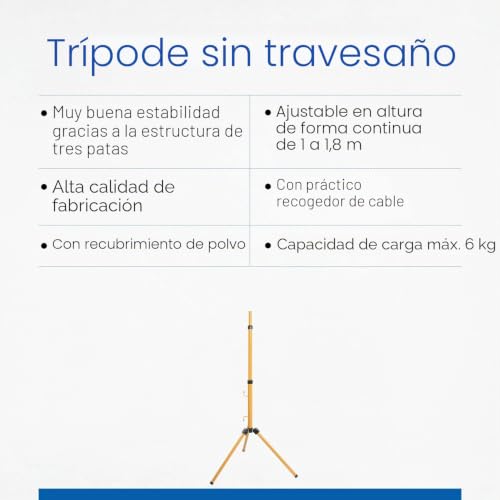 Trípode para focos LED as - Schwabe ajustable hasta 1,80 m color amarillo 7