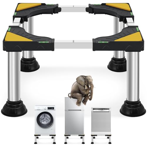Consejos para Comprar Soportes para lavadoras-secadoras . 47 WBD - Soporte para lavadora y secadora mejorado para lavadora de electrodomésticos de 21 a 28 pulgadas, con 4 pies fuertes, plataforma universal (altura 11 a 12 pulgadas,...