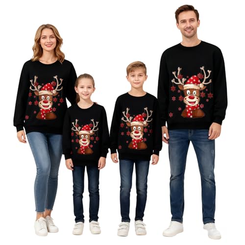 Weihnachtspullover Familie Set, Weihnachtspullover Damen Ugly...