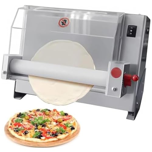 ZenSeFarin Prensa De Masa Eléctrica Comercial,Máquina para Aplanar Masa,Prensadora De Masa para Pizza,Tamaño De Masa 30/40 Cm,Grosor 0.7-5,4 Mm,para Prensar Masa para Tartas,Pizzas Y Pasteles,40CM