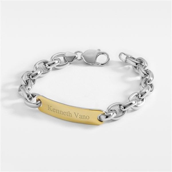 THINGS REMEMBERED Engraved Gold Over Sterling Silver ID Bracelet3