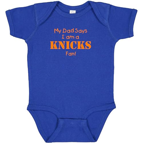 New York Basketball My Dad Says I am Fan Baby Bodysuit