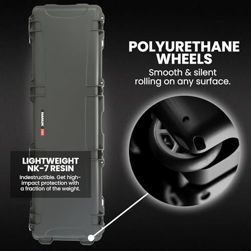 Image of NANUK Hard Case with Foam & Wheels - 30 inch to 55 inch Long, Customizable Foam Insert, IP67 Waterproof & Crushproof, Rugged Construction for Ultimate Protection, Made in Canada