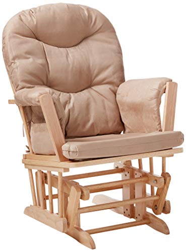 Acme Furniture Ottoman, Taupe Mfb & Natural Oak #TOP1