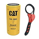 Caterpillar 1W-8845 Engine Oil Filter Advanced High Efficiency w/IHD Strap Wrench Bundle (1)