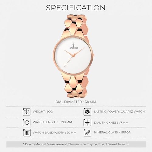 IMPERIOUS - THE ROYAL WAY Analogue Women's Watch (Black Dial)