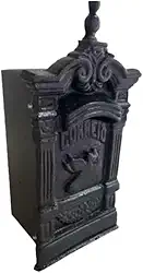 Caixa de correio colonial em alumínio(Preto)