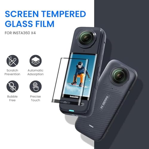 Image of Action Pro Tempered Glass + Lens Guard Compatible with Insta360 X4 Camera Accessories
