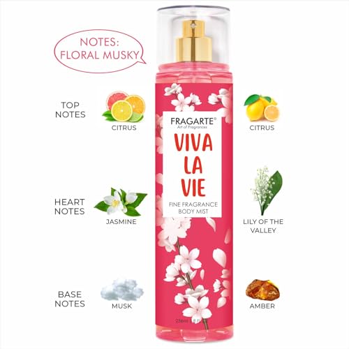 Image of VIVA LA VIE Body Perfume Mist Spray Long Lasting Womens Perfume FLORAL MUSKY Fragrance 236ml