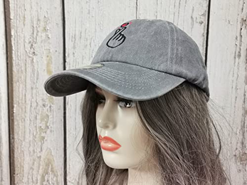 I Love You Kpop Heart Hat For Men Women, Embroidered Snapback Trucker Hat, Washed Black Adjustable Embroidery Dad Hats #TOP5