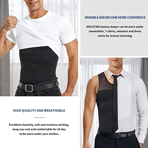 Compression Shirts for Men Shapewear Chest Abdomen Control Body Shaper Slimming Undershirt Workout Vest Tank Top4