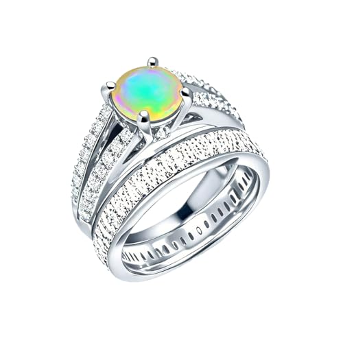 10K/14K/18K White Yellow Rose Gold 1-5 Carat IGI Certified Gem Personalized Engagement Wedding Ring Set Size 3-15 for Women