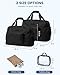 LOVEVOOK Weekender Bags for Women, Gym Bag with Shoe Compartment, Travel Duffel Bags with Toiletry Bag, Personal Item Tote Bag- Black