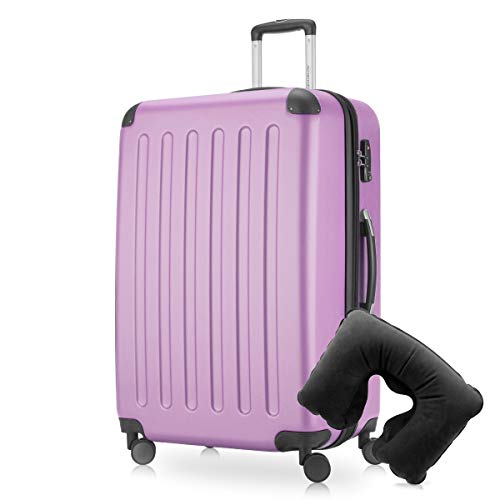 Preisvergleich Produktbild Hauptstadtkoffer - Spree Hartschalen-Koffer-XL Koffer Trolley Rollkoffer Reisekoffer Erweiterbar, 4 Rollen, TSA, 75 cm, 119 Liter, Flieder +Reise Nackenkissen