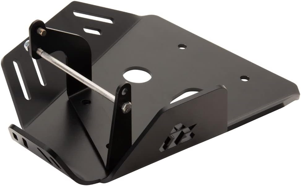 Tusk Aluminum Skid Plate for Engine Protection Bash Plate Glide Plate Black Compatible with Honda CRF110F 2019-2026