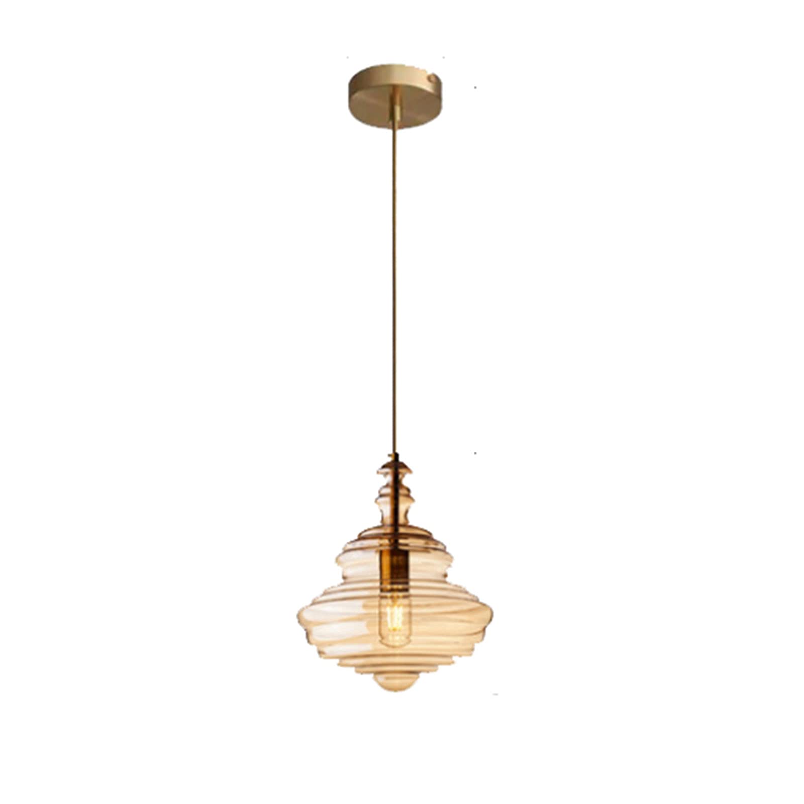 Industrial Smoke Gray/Cognac Glass Pendant Light Modern Restaurant Bedside Creative Hanging Lamp Staircase Bedroom Bar Shop Gyro Chandelier Lamps The New