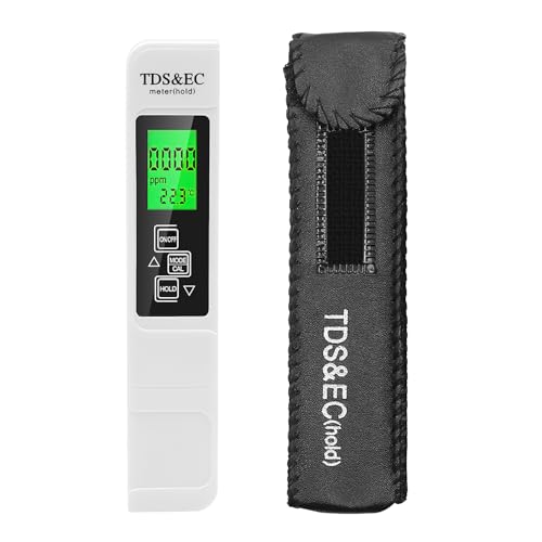 IFutniew Misuratore TDS 3-in-1 – Test PPM, EC E Temperatura Da 0 A 9999 Ppm, Preciso ±2%, Ideale Per Acqua, Idroponica E Acquari