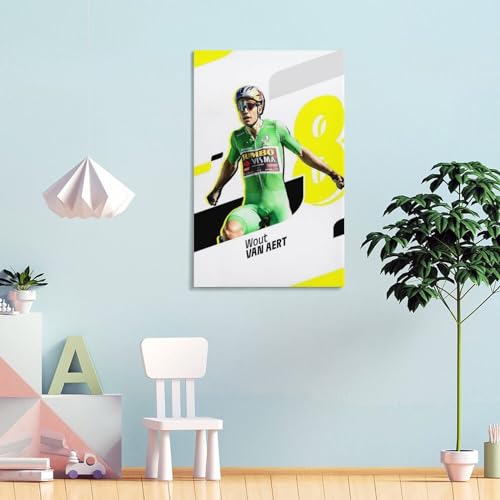 Wout Van Aert cycliste impression sur toile déco maison tableau SECOLI 50 x 75 cm