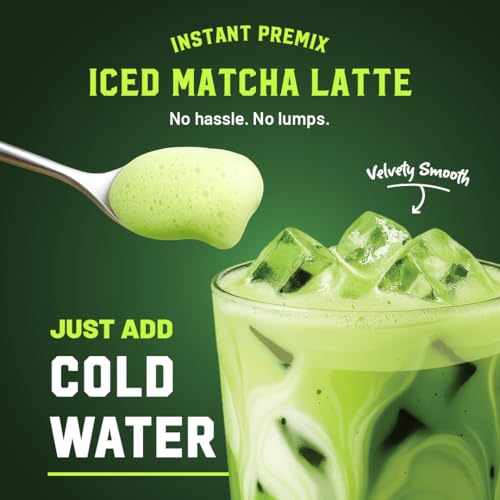 Image of Sleepy Owl Classic Iced Matcha Latte Premix Powder, Made with Premium Japanese Matcha Green Tea Powder, Instant Premix Easy to Make Anywhere, Calm Energy & Focus, Natural Antioxidants, 3 Sachets