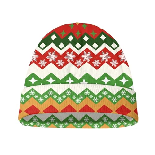 Babrukda Snowflake Beanie Caps for Girls Warm Winter Hats for Cold Weather Kids Knit Beanie Cap Christmas Beanies Headgear