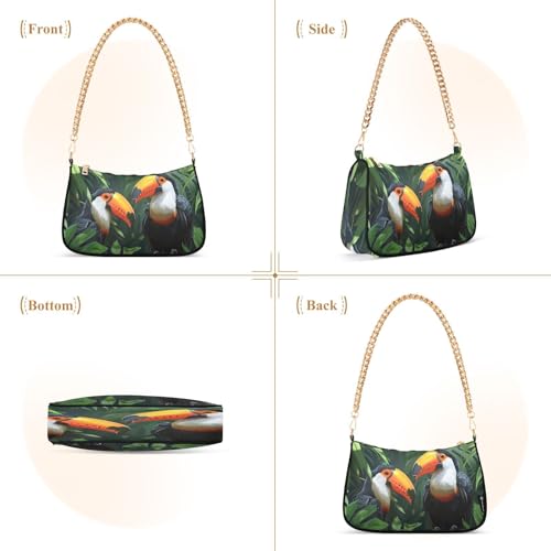 ALAZA Couple Tucans Leaf Women's Handbags Tote Crossbody Bag Purse Ladies Shoulder Bag Hobo Handbag2