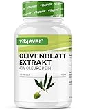 vit4ever Olivenblatt Extrakt - 180 Kapseln mit je 750 mg - 40% Oleuropein entspricht 300 mg - Hochdosiert - Vegan - Premium Qualität - ohne unnötige Zusätze