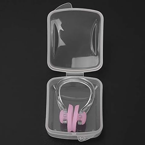 Dwawoo 2Pcs Swimming Nose Clip, Waterproof Swim Training Nose Plugs Water Nose Clip for Adults Children(Black) Swimming Nose Clip Cover