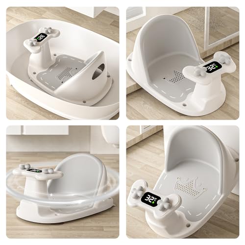 Chaise à dossier réglable bébé pour éviter les glissades au bain - 2