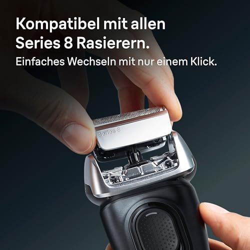 Braun Series 8 Elektrorasierer Scherkopf 83M – ORIGINAL Ersatzscherteil und Rasierer Zubehör vom Hersteller – Made in Germany, Kompatibel mit Allen S8-Rasierern – Silber 6