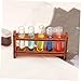 Gogogmee 1set Mini Test Tube Wooden Rack Decorative Laboratory Equipment for Dollhouses and Miniature Scenes for Crafting and Science-Themed Projects