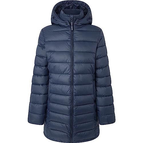 Pepe Jeans Maddie veste matelassée femme doudoune longue noire d'hiver