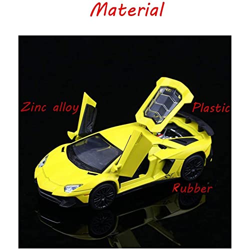 Image of 1:32 Diecast Metal Car Model Lp750 Toy Car for Kids Sound and Light Pull Back|Multicolor