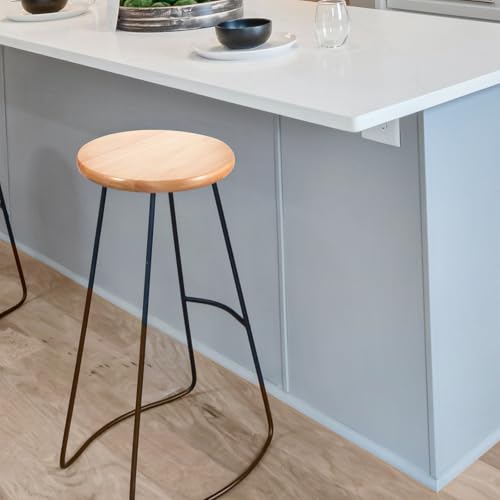 Tabouret bois rond assise 35cm galette de remplacement - 7