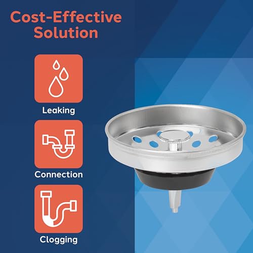 Colador para fregadero de acero inoxidable 3.5 pulg miniatura 2