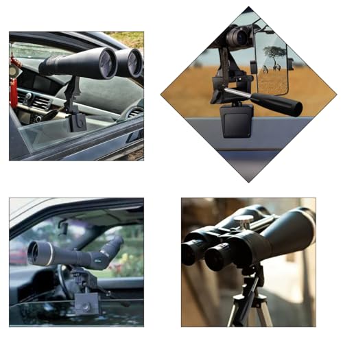 Car Window Mount for Spotting Scope Adjustable Vehicle Window Mount Clamp for Monocular Binocular Telescope Camera (Type 2)