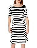  GANT Damen D1. Striped FIT and Flare SS Dress Kleid, Evening Blue, XL