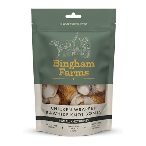 Bingham Farms Chicken Wrapped Rawhide Knot Bone Treats Cover