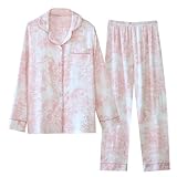 Vhitler Linen Set Coquette Womens Pajamas Set Summer Lounge Sets for Women Old Money Aesthetic (Pink01,M,Medium)
