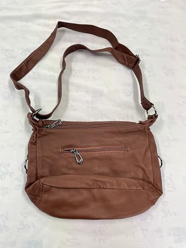 vintage y2k crossbody bag for women- adjustable strap retro button design multi-pocket pu leather bag