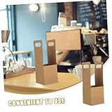 Healifty 10pcs Portable Drink Carrier with Handle Foldable Paperboard Cup Holder for Takeout Beverages for Bubble Tea Coffee Compact Storage - Image 3