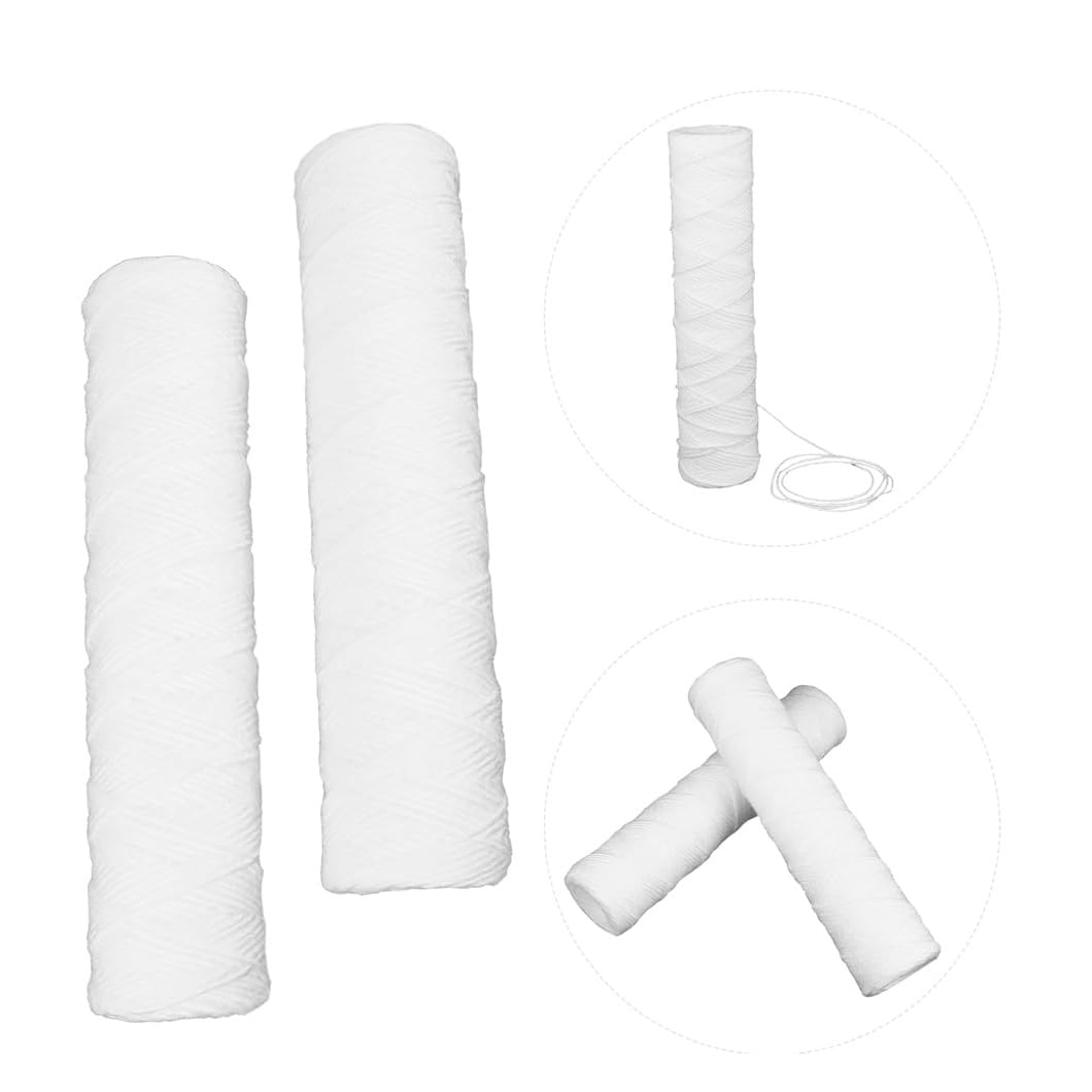 Confezione 2 filtri Acqua industriali ad Alto 40 in 1/5 Micron, avvolti Filo,sostituibili Direttamente con alloggiamenti industriali 40in sistemi osmosi inversa ad Alto Flusso(5MICRON)
