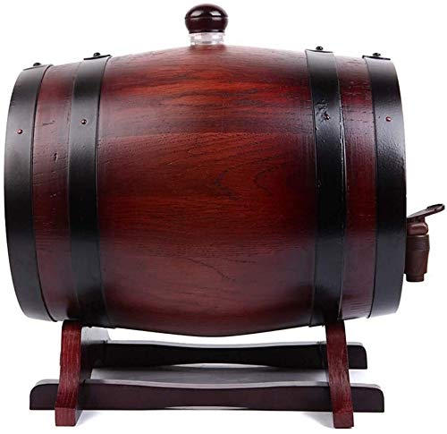 WYKDL Oak Barrel 50 L Vintage Wood Oak Timber Wine Barrel Dispenser for Whiskey Aging Barrel Bourbon Tequila Brewing Kegs (Color : Antique Color)