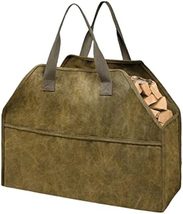 Firewood Log Carrier Firewood Carrier Bag Outdoor Camping Firewood Holder Carry Storage Bag Handbag Wood Handling Canvas Bag for Wood Carrying