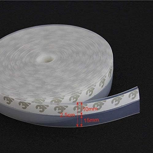 Zengest Transparent Plastic Door Seal Strip, 25mm x 5m