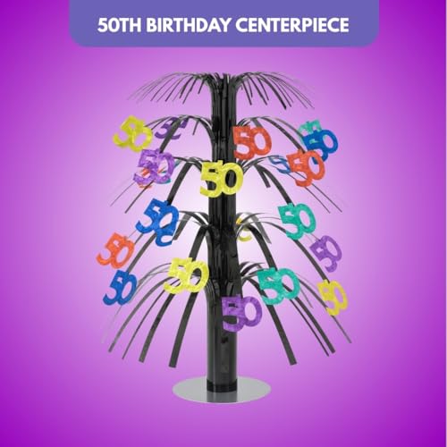 Image of Wanna Party 50th Birthday Cascade Centerpiece 14 inch