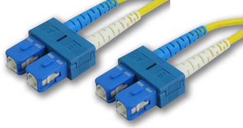 Lynn Electronics SCSCDUPSM-2M 9/125 Yellow Duplex Single-Mode Fiber Optic Patch Cable, SC-SC, 2 Meters in Length Yellow